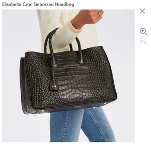 Mark & Graham Elisabetta Croc Embossed Handbag